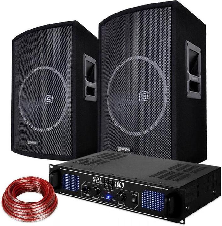 Image du produit Skytec Combinaison d'enceintes et d'amplificateurs DJ 1000W (Actif)