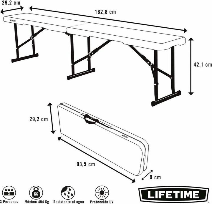 Actual product image Lifetime Folding bench