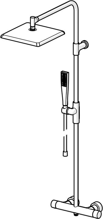 Actual product image Hansa aurelia - doucheset met thermostaat, 25x25 cm, chroom