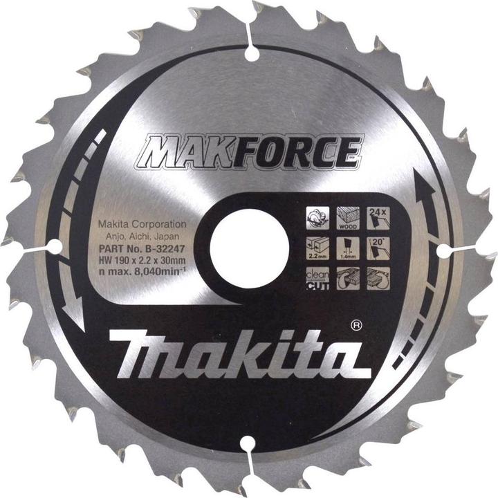Productafbeelding Makita MAKFORCE cirkelzaagblad 190x30
