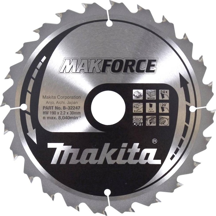 Image du produit Makita Lame de scie circulaire MAKFORCE 190x30