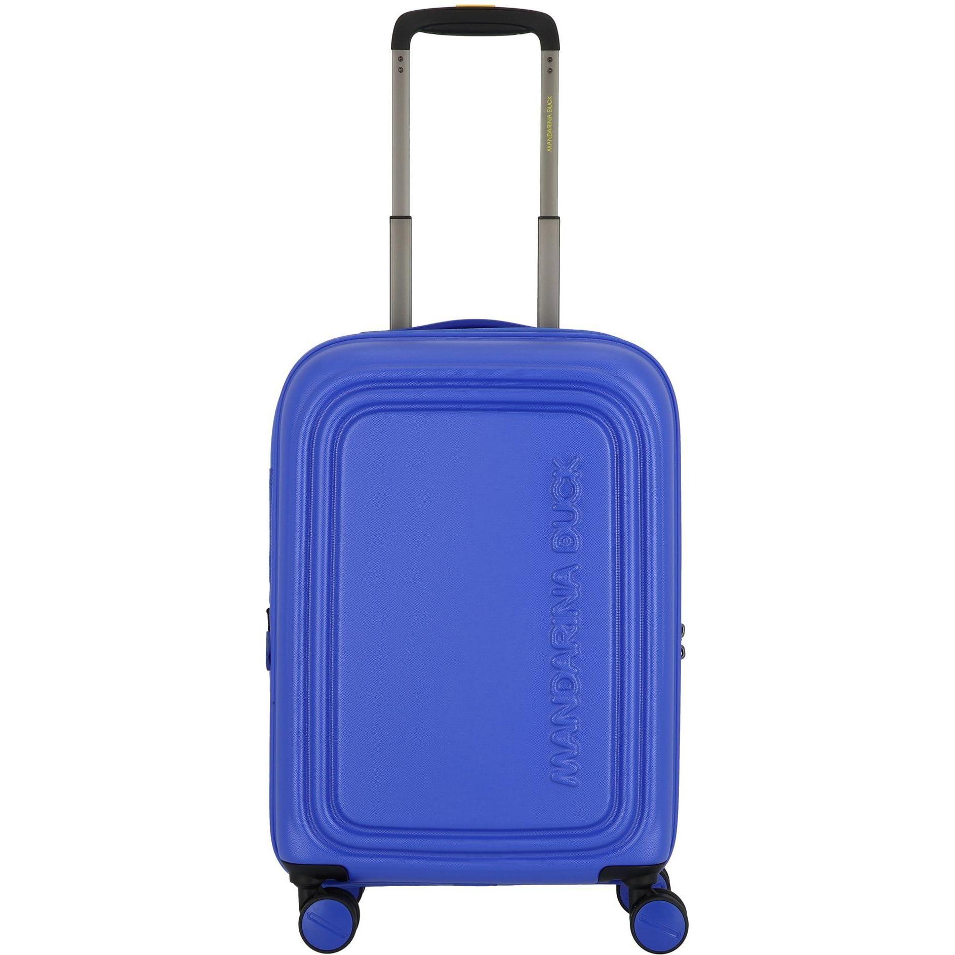 Mandarina Duck, Koffer, Logoduck 4-Rollen Kabinentrolley 55 cm, Blau, (40 l, Handgepäck (bis 50l))