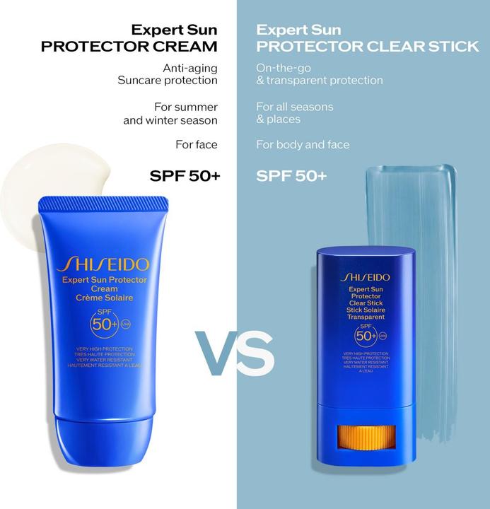 Actual product image Shiseido Expert Sun (Sun cream face, SPF 50+, 50 ml, 77 g)