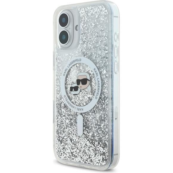 Thumbnail - Karl Lagerfeld KLHMP16MLGKCSGH iPhone 16 Plus 6.7" hardcase transparent Liquid Glitter Karl&Choupett (Apple iPhone 16 Pl...