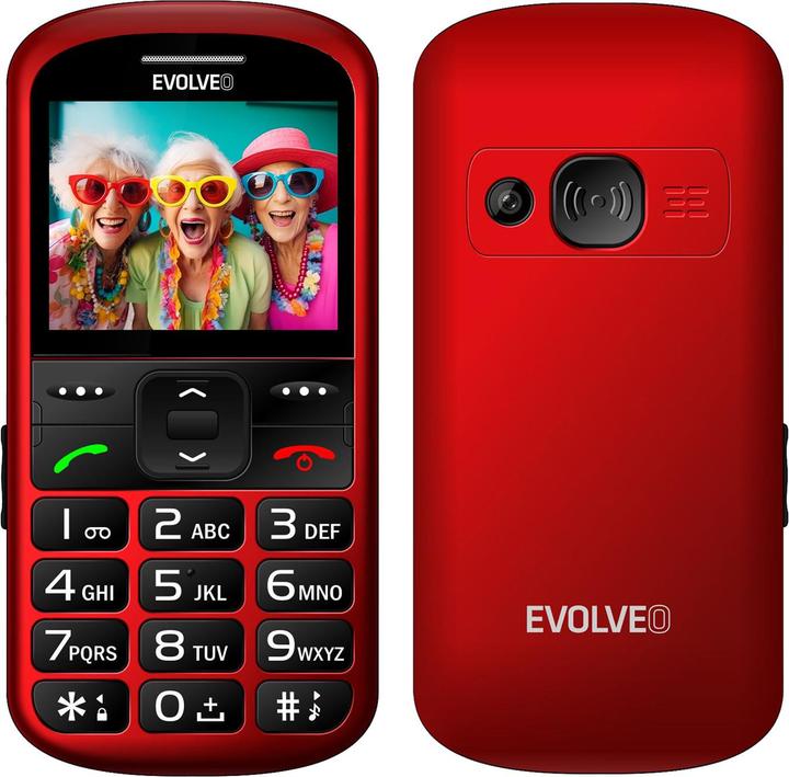 Evolveo EasyPhone XS, mobile phone for seniors, red (2.20")