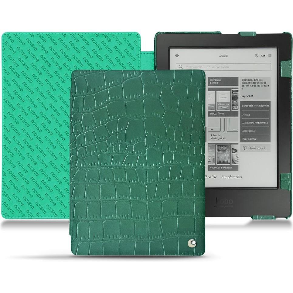 Noreve Lederschutzhülle horizontal (Aura H2O), eReader Zubehör, Grün
