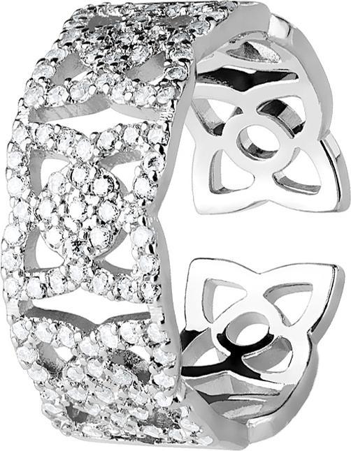 Image du produit Star Piercing Bague argent avec fleurs en cristal (54)