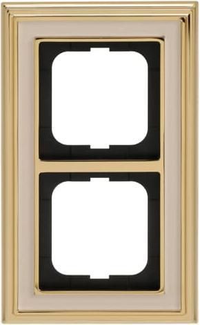 Actual product image Busch-Jaeger Frame 2-fold ms/pol ivory/ws 1722-838
