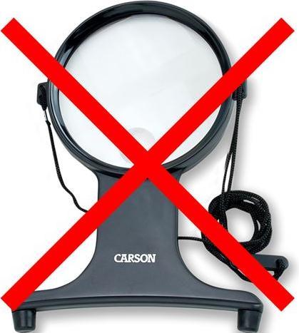 Actual product image Carson Optical HF-25 MagniFree Freehand Magnifier