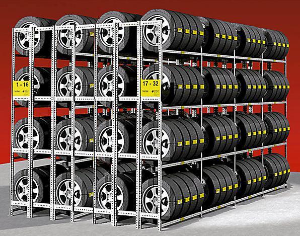 Actual product image kaiserkraft Tire rack, galvanized