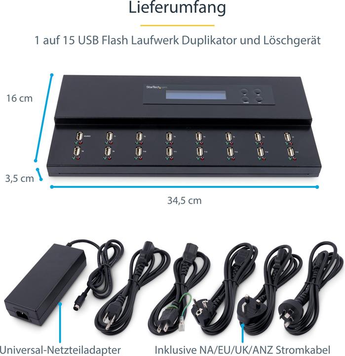 Produktbild StarTech 1:15 Standalone Duplizierer (2000 GB, USB-A)