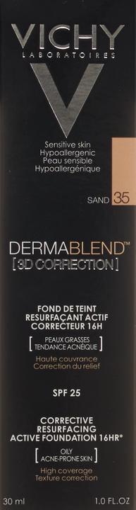 Actual product image Vichy Dermablend (3D Correction) Skin Imperfections Optically Correcting Make-up (35 Sand)