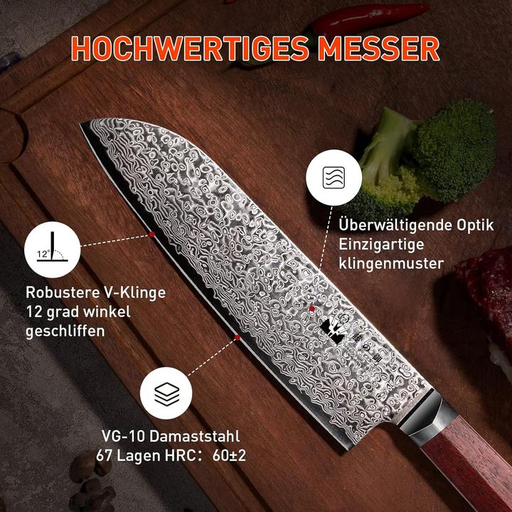 Produktbild Fujini Tea 18cm Santoku Messer (18 cm)