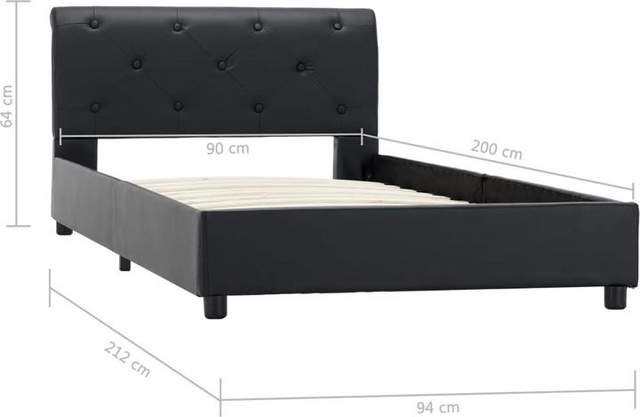 Actual product image vidaXL Bettgestell (90 x 200 cm)