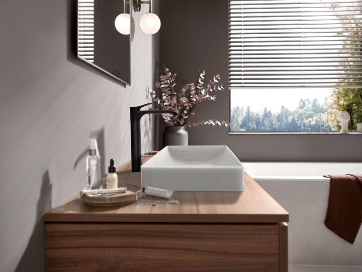 Actual product image hansgrohe HG EH-WT-MI VIVENIS 250 without pop-up waste matt black