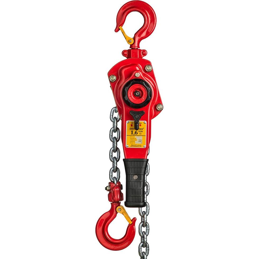 Delta, Paranco a fune + gru da officina, Red - Premium Rateltakel - 1,6 Ton - Met 1,5 Meter Hijshoogte