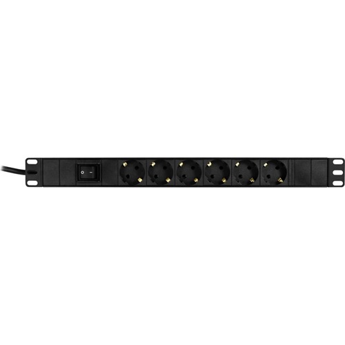 Deltaco, Verlängerungskabel, GT-8530 power extension 6 AC outlet(s) Indoor Black (3 m)