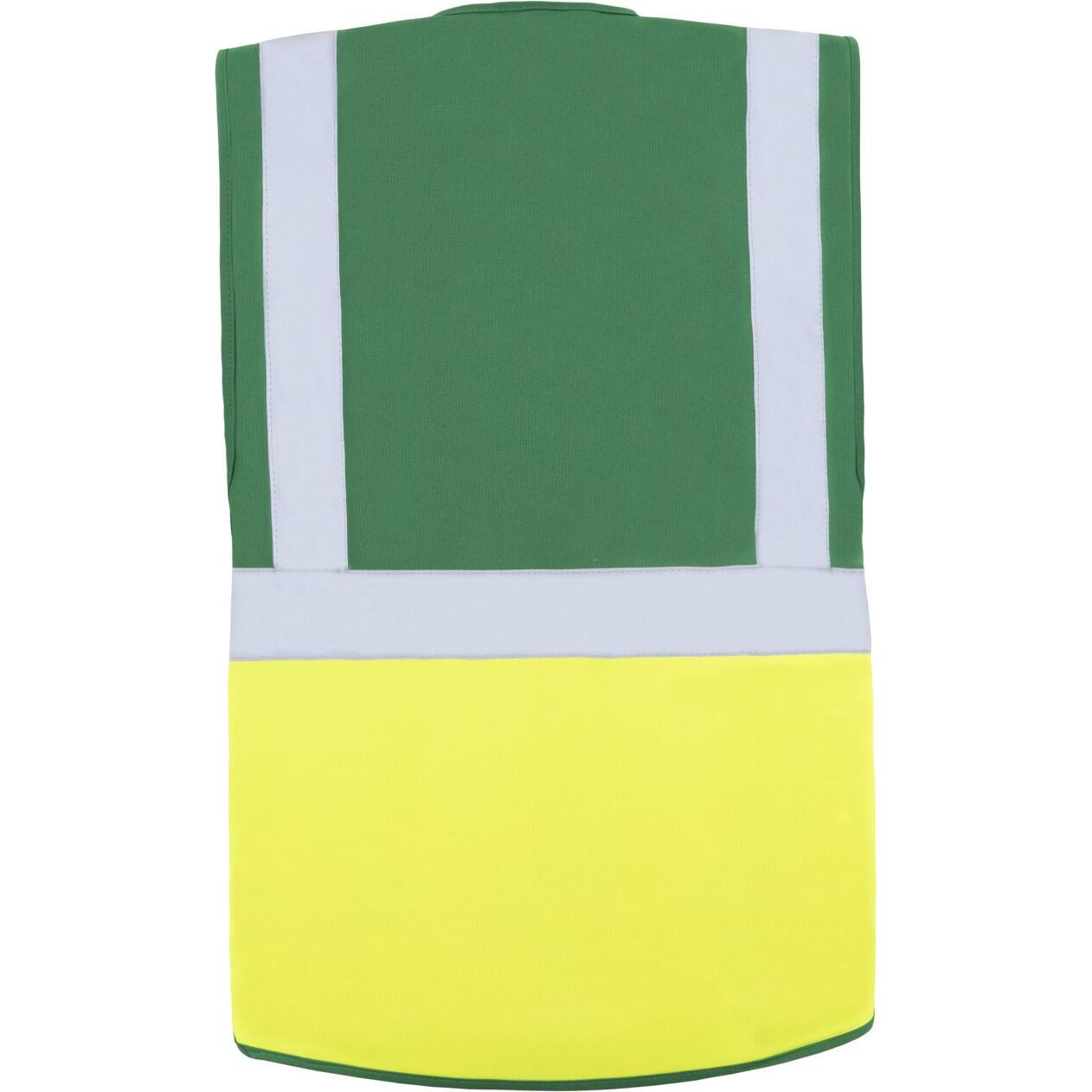 Thumbnail - Korntex, Warnweste + Warnshirt, Warnweste Multifunktional Hamburg Waldgrün/Gelb mit 360° Sicherheit S EN ISO 17353  KXCM...