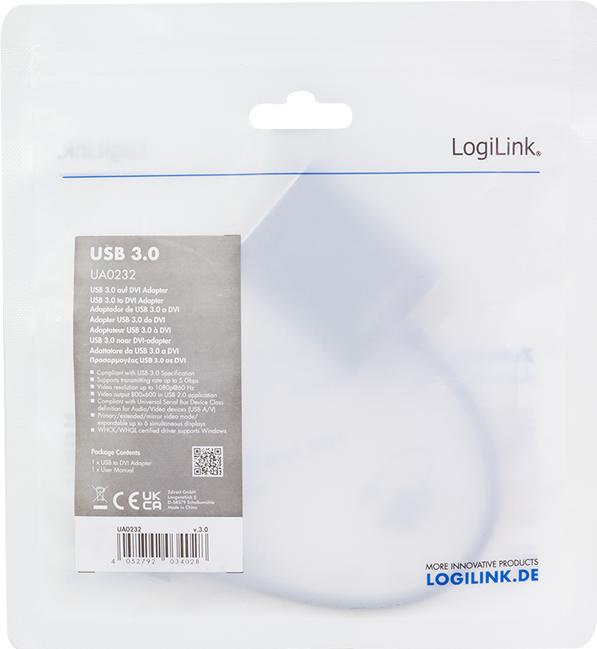 Produktbild LogiLink USB 3.0 zu (DVI, 5.10 cm)