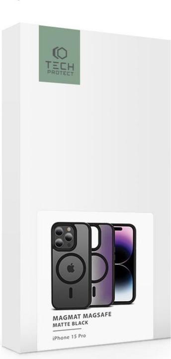 Actual product image Tech-Protect Magmat Magsafe iPhone 15 Pro Matte czarny (Apple iPhone 15 Pro)
