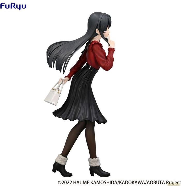 Actual product image Furyu Rascal Does Not Dream of Bunny Girl Senpai Trio-Try-iT PVC Statue Mai Sakurajima Winter Outfit Ver.