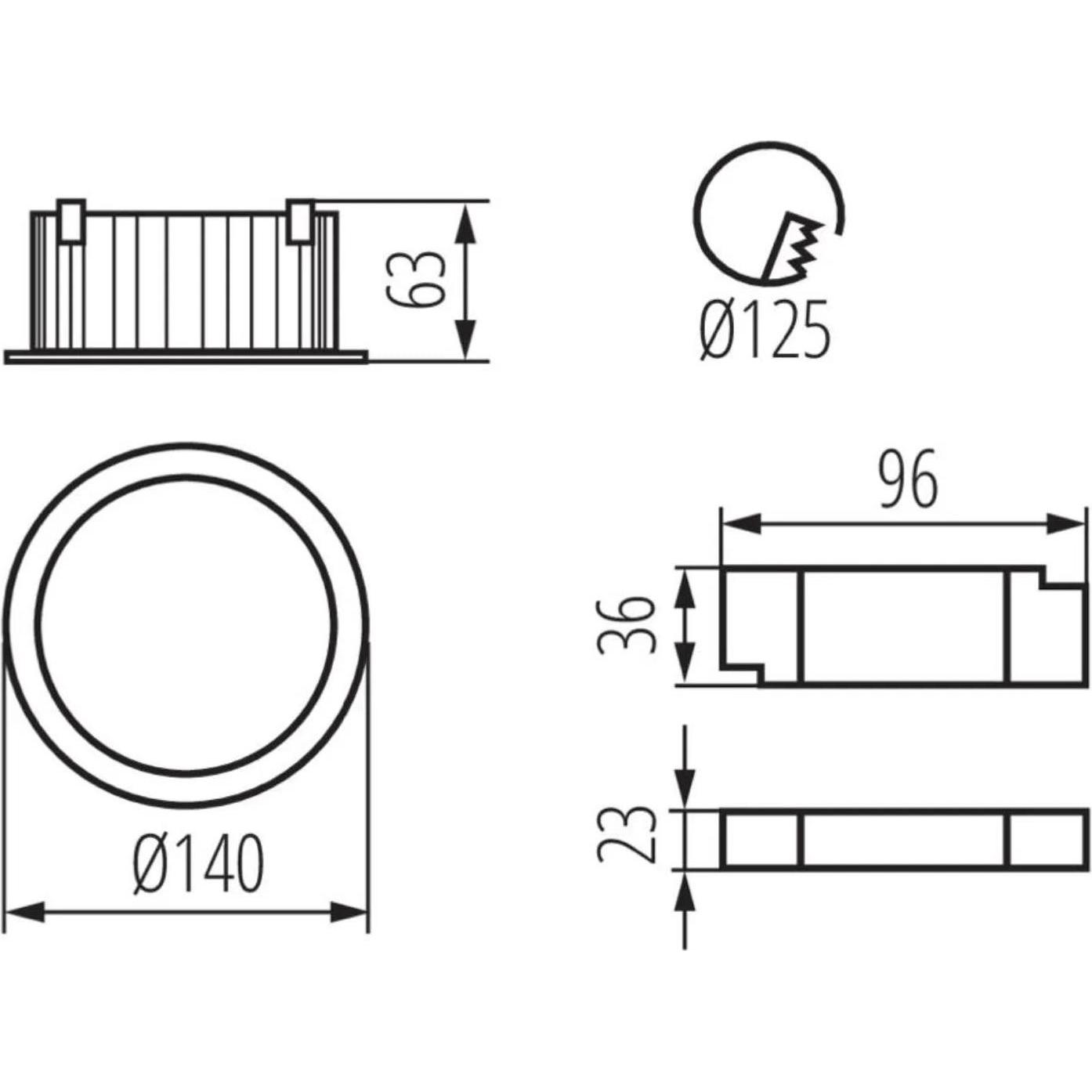 Thumbnail - Kanlux, Wandleuchte + Deckenleuchte, Downlight, Einbauleuchte TIBERI PRO LED Weiss IP44/20 35670 (2100 lm)