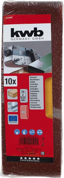Image du produit kwb Paquet de 10 grains abrasifs 75X533K 40 (40)