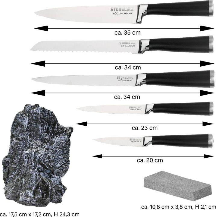 Immagine prodotto Stoneline Blocco di coltelli 6 pezzi.