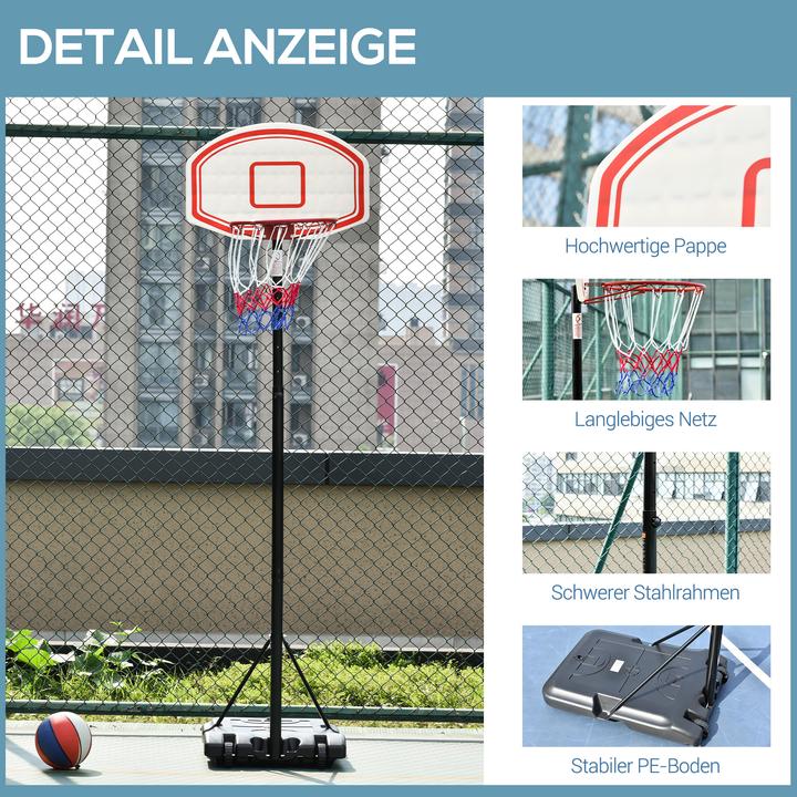 Produktbild Homcom Basketballkorb Metall, PE Schwarz+Weiss
