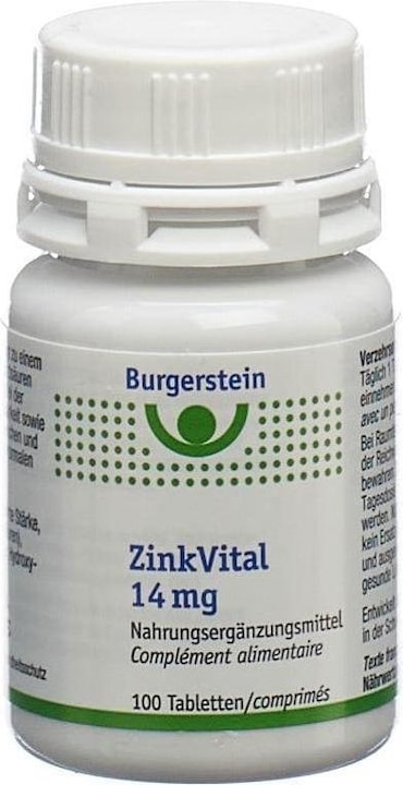 Immagine prodotto Burgerstein Zinco Vitale (100 Pezzo/i, Pillole, 40 g)