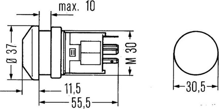 Immagine prodotto Hella Interruttore alogeno di segnalazione di pericolo per AHLMANN