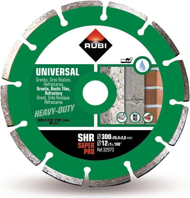 Rubi 32971 SHR-350 SuperPro 350 mm x 25.4 mm Diamanttrennscheibe Universal