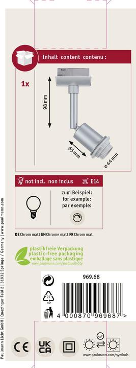 Actual product image Paulmann URail Spot DecoSystems (E14)