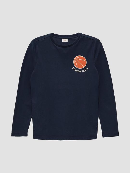 Produktbild s.Oliver T-Shirt Langarmshirt mit gummiertem Print (M)