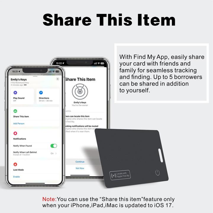 Image du produit Reyke Slim Wallet Tracker Card mit Apple Find My (iOS) (iOS)