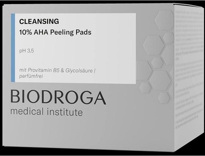 Actual product image Biodroga Cleansing 10% AHA Peeling Pads 40 pcs. (Cleansing scrub, 40 ml)