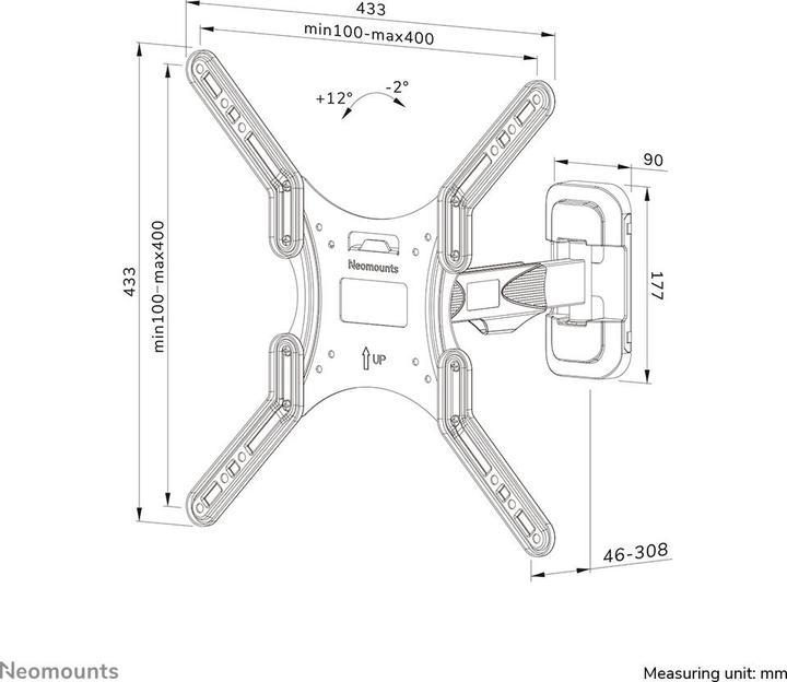 Produktbild Neomounts WAH 1TFT 2Gelenk Max.35 (Wand, 35 kg, 32" - 55")