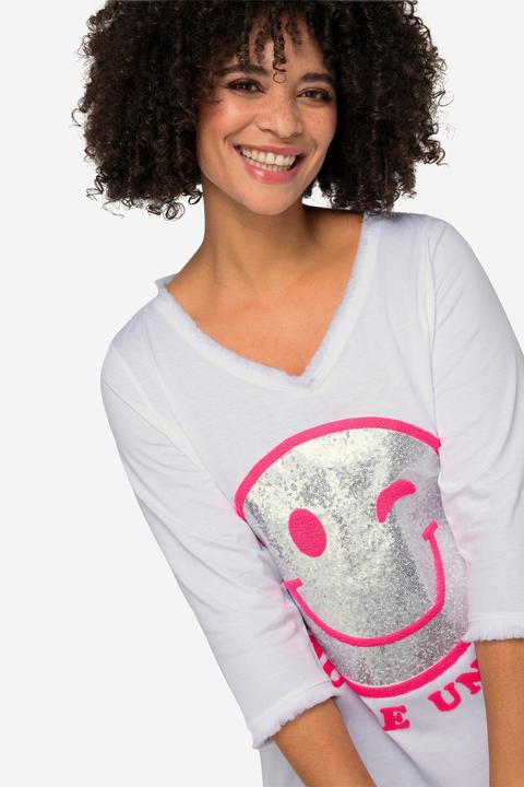 Produktbild Angel of Style Longshirt, Smiley, Rundhals, Langarm, gerundeter Saum (54)