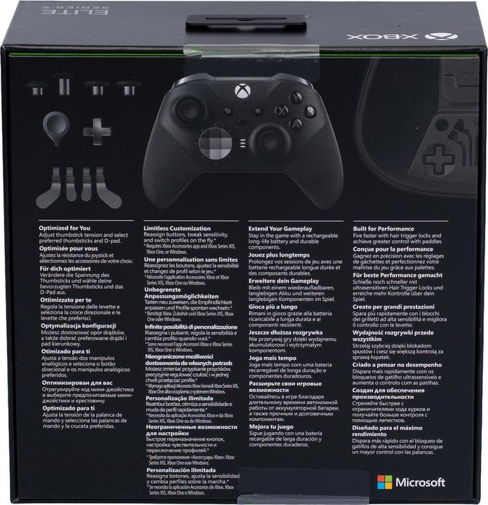 Immagine prodotto Microsoft Controller wireless Xbox Elite Serie 2 (Xbox One X, PC, Xbox Series X, Xbox One S, Xbox Serie S)