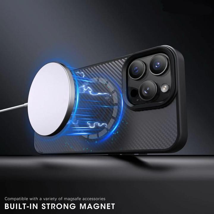 Produktbild Wozinsky Carbon Fiber Case with MagSafe for Samsung Galaxy S25 Ultra - Gray (Samsung Galaxy S25 Ultra)