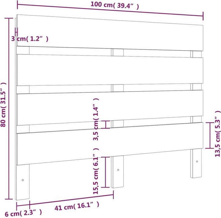Image du produit vidaXL Nikolia (100 x 3 x 80 cm)