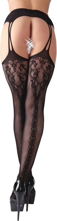 Actual product image Cottelli Collection Suspender and stockings one piece (S, M)