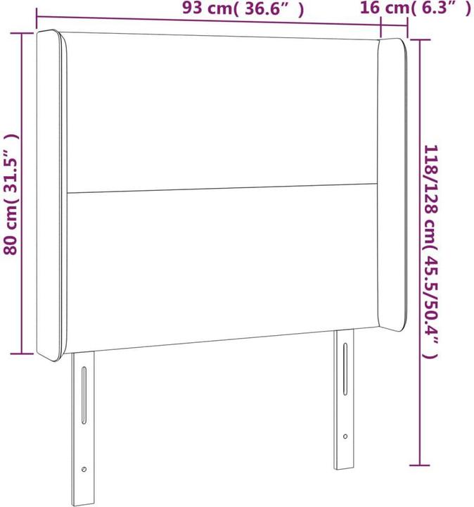Produktbild vidaXL Kopfteil (93 x 16 x 128 cm)