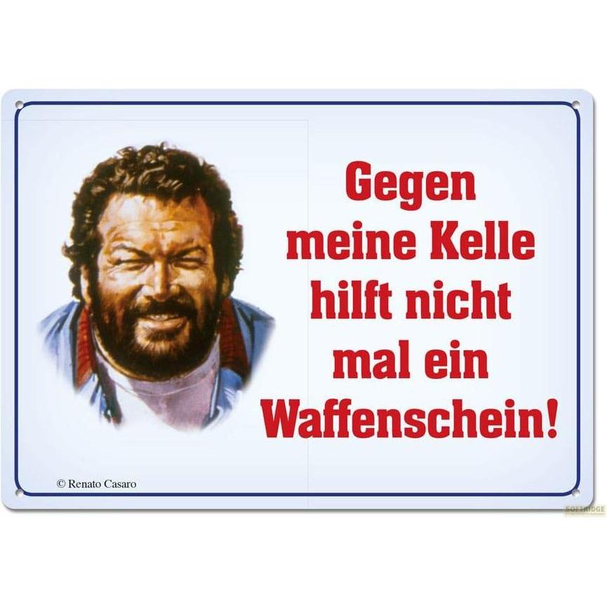 Puag, Bilder, Blechschild Gegen meine Kelle (10.5 x 14.8 cm)