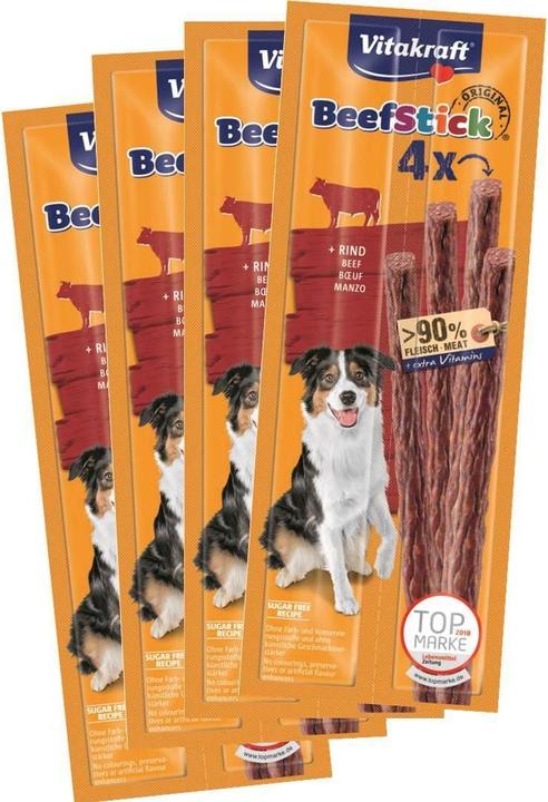 Vitakraft Beef stick treats, 4 x 4 pcs. (Adult, 16 pcs., 192 g)