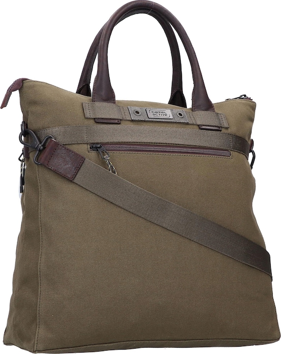 Actual product image Camel Active Canvas and leather shoulder bag in herritage look