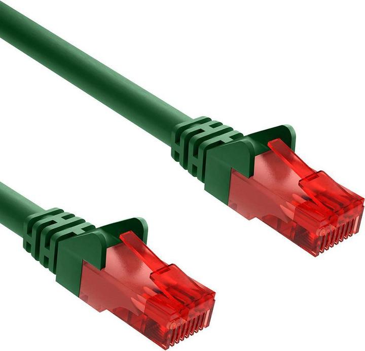 Actual product image Goobay CAT 6 patch cable, U/UTP, green, 1 m (U/UTP, CAT6, 1 m)