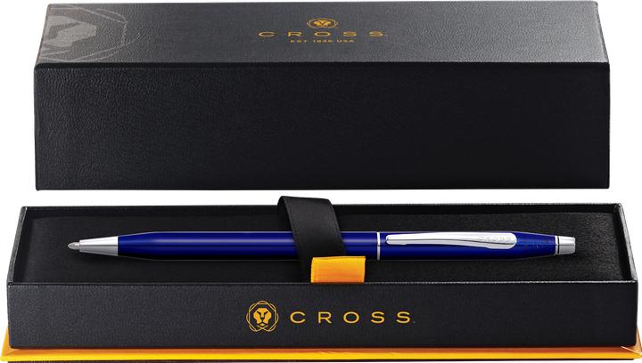 Actual product image Cross Classic Century Stylo-bille laque bleu (Chromed, Blue, 1 x)