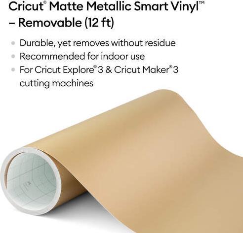 Produktbild Cricut Smart Vinyl Removable 33x366cm Mat Champagne (P)