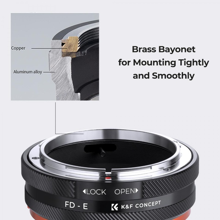 Produktbild K&F Concept High Precision Lens Adapter Mount, FD-NEX IV PRO